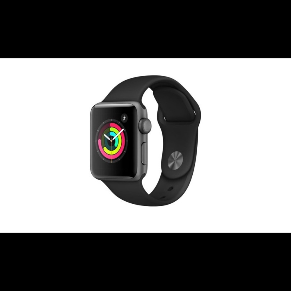 Black Apple Watch with black band included
